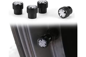 QIDIAN -4 Pcs Capuchons de tige de valve de pneu de voiture pour Cooper S ONE F54 F55 F56 R55 R56 R60 R61 Clubman Covertible Countryman Attrayant Accessoires de capuchon de roue étanche à la poussière