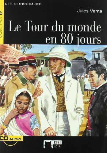 Le tour du monde en 80 jours+cd (chat noir lire et s'entrainer)