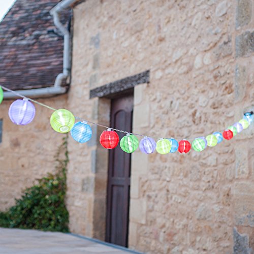 20er Lampion LED Lichterkette bunt Innen Außen Lights4fun