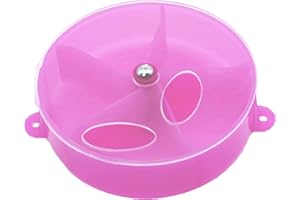 UPTVIN Toy Wheel Parrot Foraging Wheel, Bird Puzzle Feeder Spins Toy Intelligence Growth Cage ​Foraging Box,Foraging Wheel Seed Food Ball Toy Parrot Feeder Interactive Bird Cage, for Parakeet Cockatiel