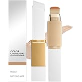 NHPY Korean Color Changing Foundation Stick,2 in 1 with Brush Head,For All Skin Types,Full to Medium Coverage Foundation Make