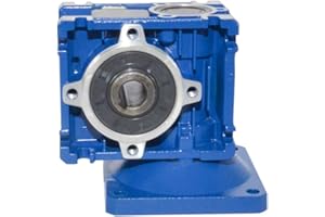 AZSSMUK Schneckengetriebe mit Übersetzungsverhältnis 1/5 / 7,5/10/15/20/25/30/40/50/60/80/100 für Elektrische Mini-Türkranzüge (Ratio 25, NMRV 030)