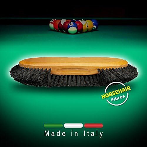 Trade pool snooker billiard Brush for cleaning billiard cloth. Wooden handle, reinforced horsehair. Made in Italy.