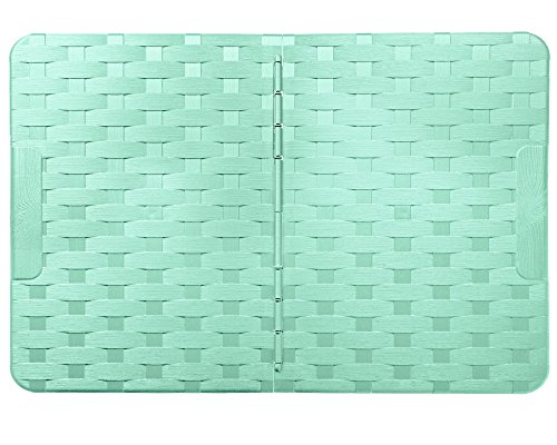 2x Unterbettkommode Allzweckbox Rollerbox Unterbettbox Aufbewahrungsbox Rattan 35 Liter mint - 5