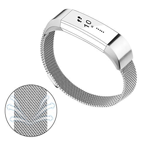 Vancle Armband für Fitbit Alta HR und Fitbit Alta, Verstellbarer Metall Edelstahl Milanaise Ersatz Band mit Magnetverschluss Verschluss für Fitbit Alta HR 2017 / Fitbit Alta 2016 - 3