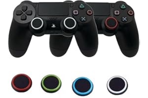 PARTS4U Pack of 4pc Multicolor Thumb Grip Stick Cap Cover Controller Keycap Grip For PS3, PS4,Xbox360, Xbox One & Xbox Series
