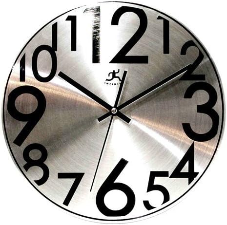 Infinity Instruments Silver Twinkle-12" Metal Wall Clock by Infinity Instruments