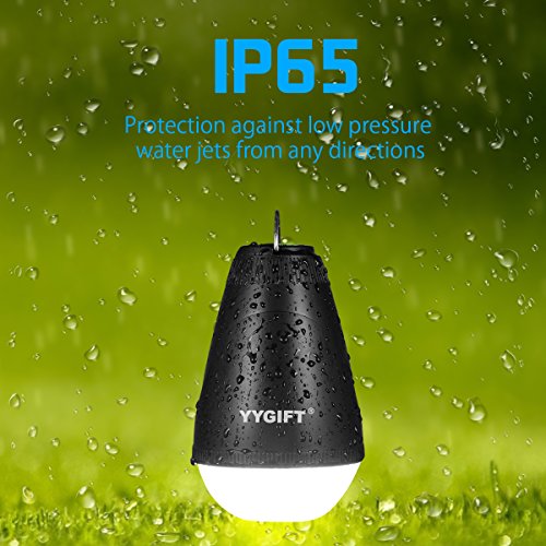LED Aufladbare Campinglampe YYGIFT® Dimmbar Campingleuchte Handlampe mit IR Fernbedienung USB-Anschlüsse Karabiner ideal zum Camping Sport Wandern Unterwegs Angeln und auch Zuhause - 4