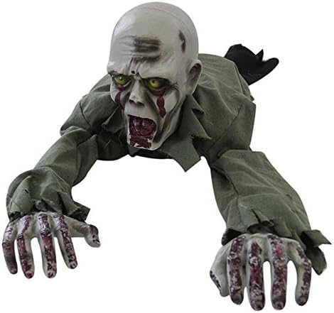 XTLSTORE Halloween Ground Crawling zombie Skeleton Animated Scary Prop Haunted House Decoration