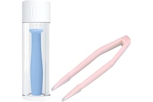 AIDQXBAOER Pinces a Lentilles de Contact,Outil Lentilles de Contact,Ventouse en Silicone pour Lentilles,Lentilles de Contact Dissolvant pour Voyage à La Maison.avec Bouteilles sans Ventilation&Pinces Blanches