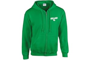 CYCLOPS PRINT Ireland Six Nation Rugby Split Text ZIP HOODIE Ladies GREEN