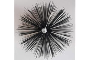 KOVOBLESK Ofenrohrbürste Drahtbürste Kaminbürste Heizkesselbürste Kaminofenbürste Kaminbesen Rohrbürste aus formstabilem Stahldraht Kaminkehrerqualität (200mm)