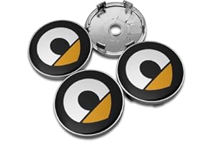 KardoL 4 Pezzi 60MM Coprimozzi Compatibile con per Smart 450 451-454 Forfour 453 Fortwo - Forte e Robusto Coprimozzo Ruota Dell'Auto Accessori,C
