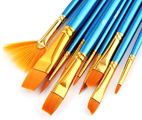 Aook artista pennelli Superior Hair artisti punta a punta arrotondata piatto set di pennelli per acquerello acrilico pittura a olio forniture 12 New