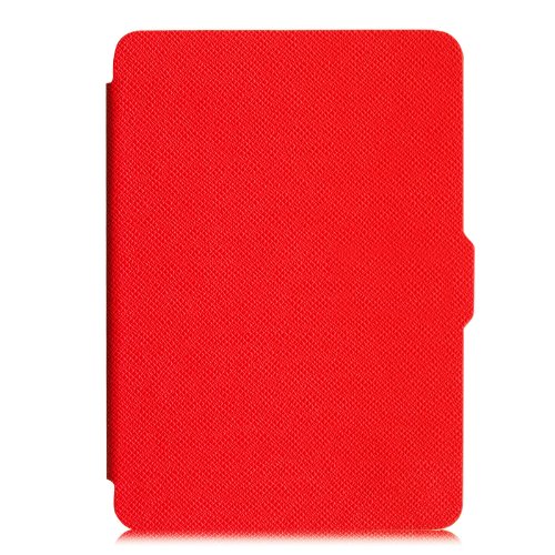 Fintie Kindle Paperwhite Hülle – Die dünnste und leichteste Smartshell Case Schutzhülle Tasche mit auto Sleep / Wake für den neuen Kindle Paperwhite 2016 (mit 300 ppi-Display, 6 Zoll, und integrierter Beleuchtung) und alle Modelle von 2012, 2013, 2014, 2015, Rot - 2