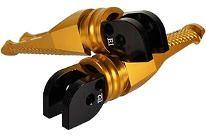 SINKEES Para Ducati 999/999S/999R Estriberas traseras de la motocicleta Accesorios de aluminio CNC para Dark 749 para Monster 696/796/695/659 (Oro)