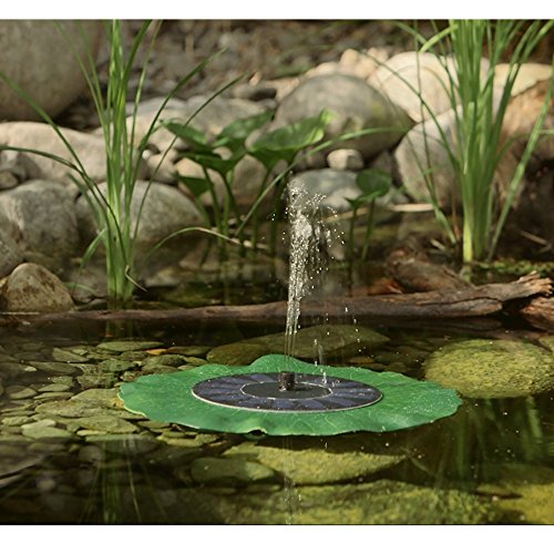 Egomall Wasserpumpe Brunnen Blatt Solar Schwimmender Lotus Teich-Garten Dekoration - 2