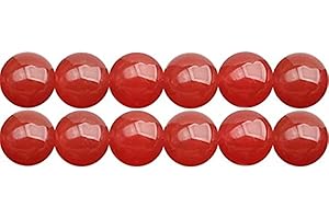 SKYBEADS Pierre Naturelle Cornaline Rondes 6mm Precieuse Gemmes Perles pour Bijoux Longueur 38cm environ 60 pcs