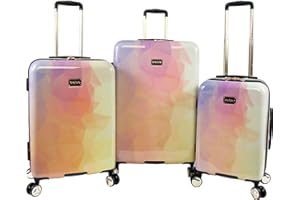 bebe Emma - Juego de Maletas giratorias de 3 Piezas para Mujer, Polietileno Degradado, Talla única, Emma - Juego de Maletas giratorias de 3 Piezas