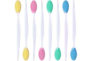 LMYZCBZL Pinceaux à Lèvres Double Face en Silicone, 8 Pcs Pinceau à Lèvres Exfoliant en Silicone Double Face, Pinceau pour Enlever les Points Noirs du Nez