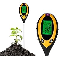 4-in-1-Bodentester für Gartenbauernhöfe, Lichtintensität Boden Feuchtigkeitsgehalt Temperatur PH Großes LCD-Display mit…