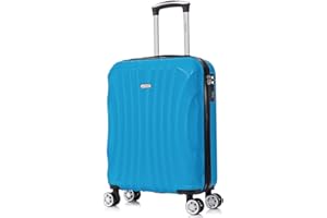 RAYKONG Maleta de Cabina ABS 55x40x20cm (44L) - Maletas de Viaje Pequeñas Ligeras 20 Pulgadas - Turquesa