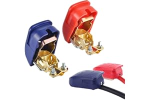 CYANCLD Schnellverschluss Batterieklemme | 1 Paar Batterie Polklemmen | Batterie klemmen 12v für Auto Batterie | Batterieanschlüsse für Boot KFZ PKW (Rot und Blau)