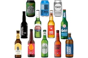 Wise Bartender Lager Lout Alcohol Free Beer Gift Set (Pack of 12) | Alcohol Free Beers, Perfect Gifts for Men, Women, Dad, Him, Christmas, Birthdays, Anniversaries and Special Occasions