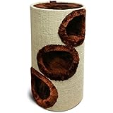 Kratztonne Kratzbaum Katzenbaum Natur völlig dick Sisal 3 Höhlen Plüsch XXL