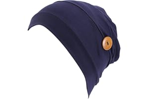 KESYOO Surgical Scrub Cap Medical Turban Cap Scrub Hat Doctor Cap Surgeons Cap with Buttons for Hospital Doctor Nurse (Face Cover Not Included) Navy