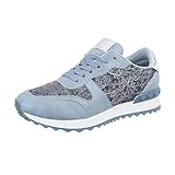 nike sneaker hellblau damen  Ital-Design Sneakers Low Damen-Schuhe Sneakers Low Sneakers Schnürsenkel Freizeitschuhe Hellblau, Gr 38, G-98-