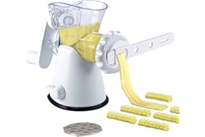 Tredoni Manuelles Fleischwolf Mühle & Gemüse Schredder, Keks Maschine Plätzchen Hersteller + Kekse Muster Anhang, Weiß