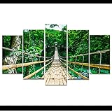puente colgante suiza ❤ Calidad de impresión Full HD: impreso con lienzo no pintura no tóxica e insípida, color perfecto e imagen clara, anti-UV. No contienen sustancias nocivas y son adecuados para habitaciones o dormitorios infantiles.