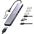 Verilux® USB HUB 3.0 for PC 8 in 1 USB C HUB for MacBook Pro Air with 2.0/3.0 USB Adapter Multiple Port, SD/TF Card Reader, PD 100W & Data Port USB Type C Hub for Laptop 20cm USB Hub Long Cable