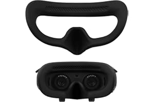 Craznick Almohadilla de silicona para gafas DJI AVATA 2 fundas de cojín a prueba de sudor, antideslizantes, lavables, accesorios de acolchado facial para gafas DJI AVATA 2, color negro