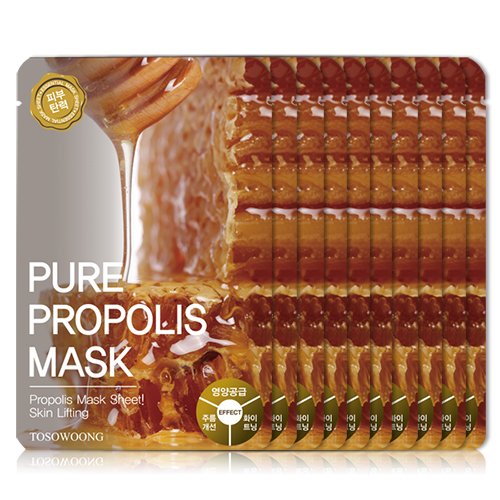 [Tosowoong] masksheet 10PCS/Mask pack/Essence Facial Mask/Mask Sheet/Aloe/Blueberry/Green tea/Snail/Deep sea water/Propolis (Propolis)