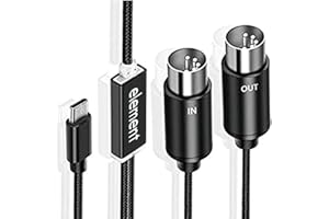 JNHCD MDYBF Câble MIDI Vers USB C Type C Convertisseur MIDI USB avec Voyant pour Ordinateur D'Orgue éLectronique