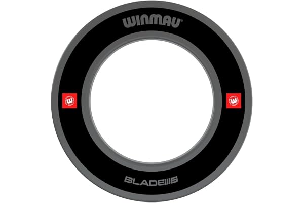 WINMAU Cible de fléchettes Pro Line 1.0 & 2.0 rouge, bleu, noir et blanc - Protection murale