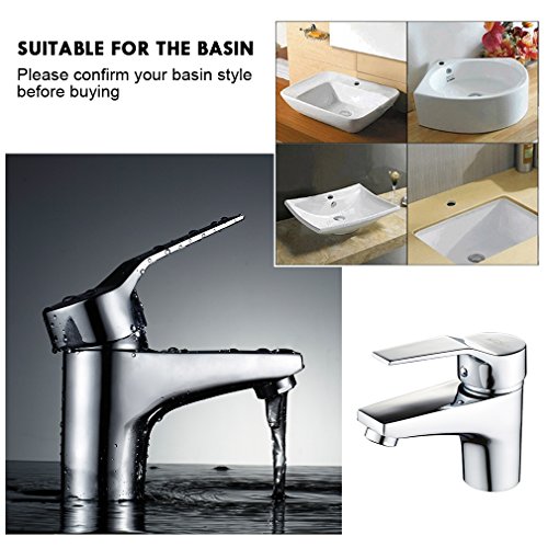 Waschbeckenarmatur Wasserfall Wasserhahn Kupfer Waschtischarmatur Spültisch Armatur für Bad oder Küchen Chrom - 9