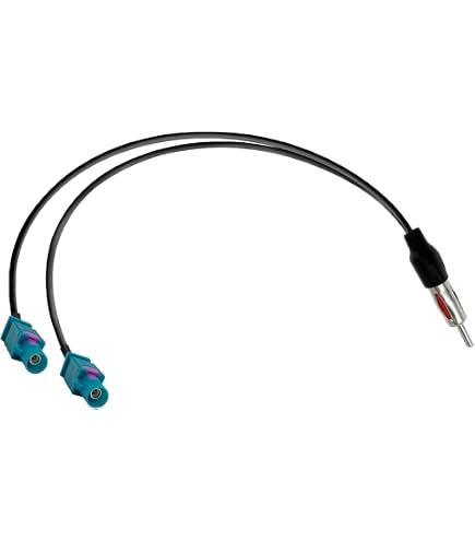 Adaptateur Antenne Autoradio Double FAKRA Z Vers DIN Avec Amplificateur