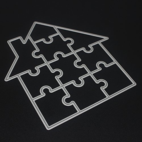 Amazingdeal365 Haus Metall Form Schablonen Schneiden DIY Dekor Sammelalbum Karten Buchzeichen Lesezeichen als Geschenk für Freunde Geburtstag Kinder,Kindergarten Hobby Schule Handarbeit Unterricht usw. Ein tolles Geschenk! - 7