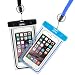 Produktbild EOTW 2 Stück Wasserdichte Handy Hülle, Wasser- und staubdichte Hülle für iPhone, Samsung, Nexus, HTC und mehr, Super Hülle für den Strand und Wassersport (Schwarz+Blau)