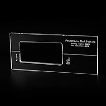 Musiclily Pro CNC Accurate Acrylic Tremolo Bridge Routing Templates Set for Traditional Guitar in Strat Style