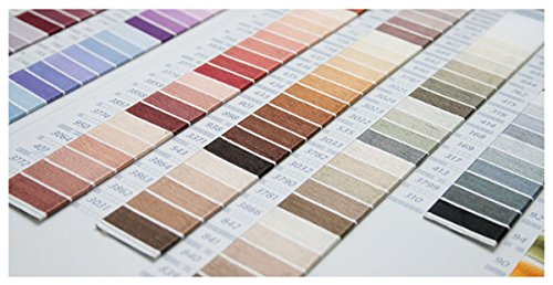 DMC Farbkarte (Faltkarte aus stabilem Karton) für Stickgarne und Spezialgarne mit echten Garnfäden zum optimalen Farbenvergleich - 3