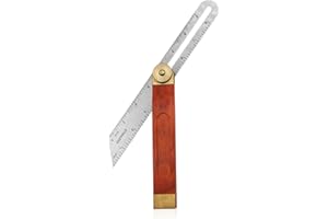 DHSBGWSX 1 regla de biselado para carpintería, regla en T de ángulo ajustable, herramienta cuadrada de carpintería, herramienta ajustable para manualidades