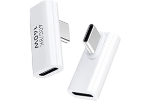 AIYEEN USB-C-Adapter 40 Gbit/s (2 Stück), USB-C-Stecker auf Buchse, 90-Grad-Mittelwinkel, USB-C 4.0-Typ-C-Adapter, Datenübertragungsanschluss, kompatibel mit iPhone 15, Samsung, MacBook