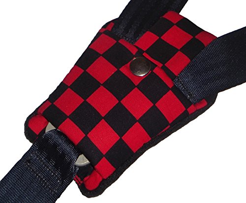 Baby Red Black Check Buckle Strap Crotch Car Seat Pram Highchair Harness Cover Belt Pad BN