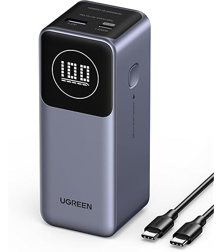 ①Anker Prime Power Bank 12000mAh 130W Anker Prime 12,000mAh Power Bank (130W, 2-Port & Smart Display)