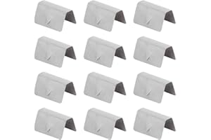 KIMISS Clips de deflector de viento, 12 piezas Canal de deflector de lluvia de viento para automóvil Clips de retención de fijación de acero inoxidable aptos para HEKO G3