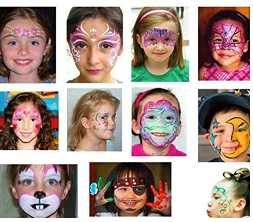 Richoose 12 Colors Bodypainting, Lidschatten Augenschatten Gesicht Körper Malerei Farbe Öl Malerei Kit Kosmetik Fall Make-up Palette-Art Make-up-Set für Cosplay Thanksgiving Day Weihnachts-Party Fancy Dress-Beauty Kosmetik-Tools Geschenk - 6